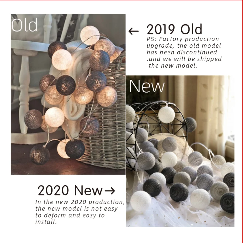 Дропшиппинг 3 м светодиодный ватным тампоном гирлянда огни строки Рождество