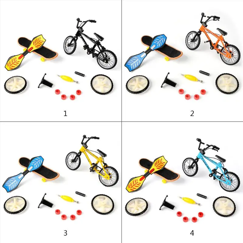 

Mini Finger Bicycle Sport Set Bike Fingerboard DIY Creative Game Skateboard Kids Children Toys Gifts