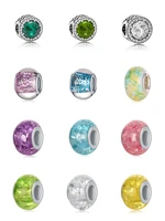 new colorful zircon glass series sparkling infinite charm beads fit pandora charms silver color bracelets women original jewelry