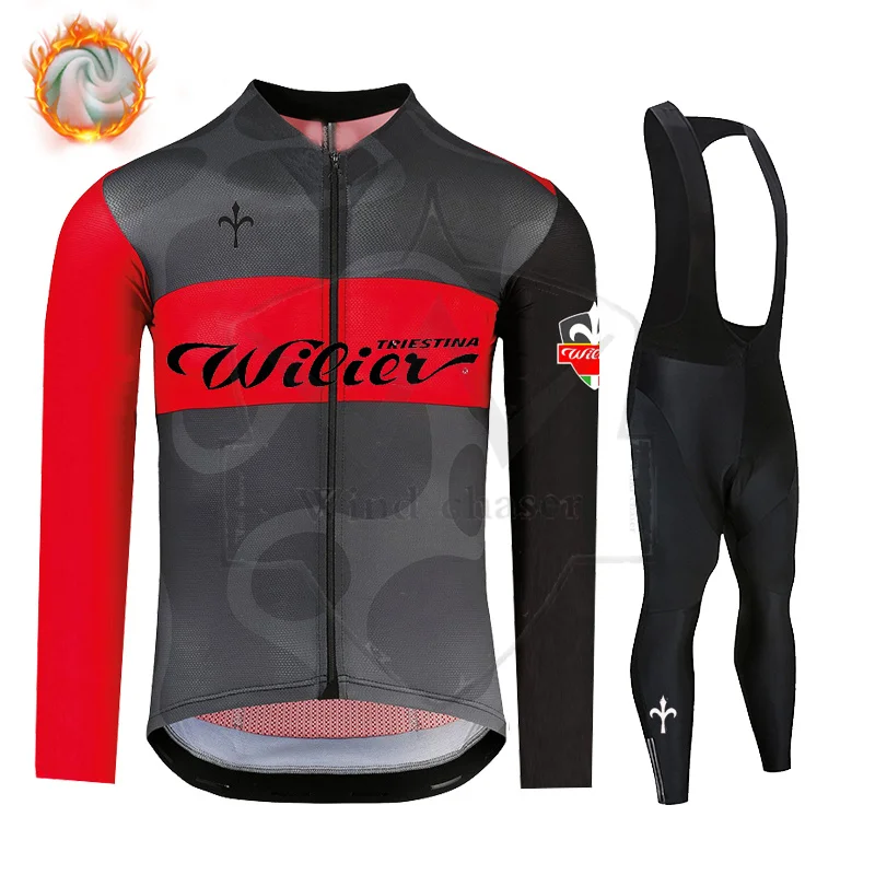 

2021 New Wilier Bicycle Team Winter long-sleeved fleece Maillot Ciclismo Men's Cycling Jersey breathable Cycling Clothing Sets