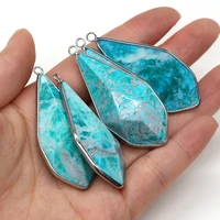natural faceted apatite pendant water drop shape synthetic apatite for jewelry making diy necklace bracelet earrings size20x38mm