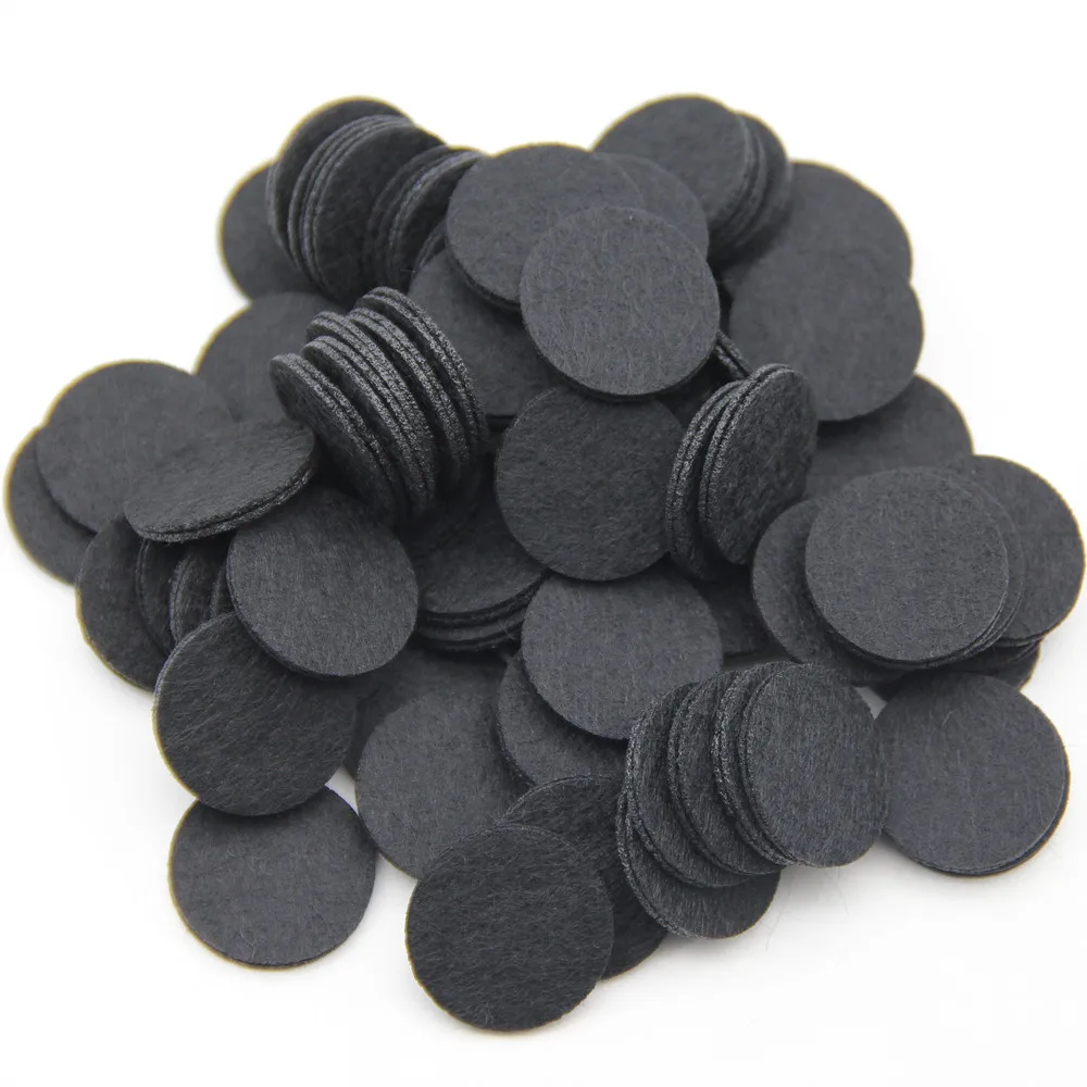 Black 25 мм 150 шт цветные круглые войлочные нетканые ткани для шитья кукол, аксессуары для рукоделия, скрапбукинга, наклейки для домашнего декора стен - Цвет: Black