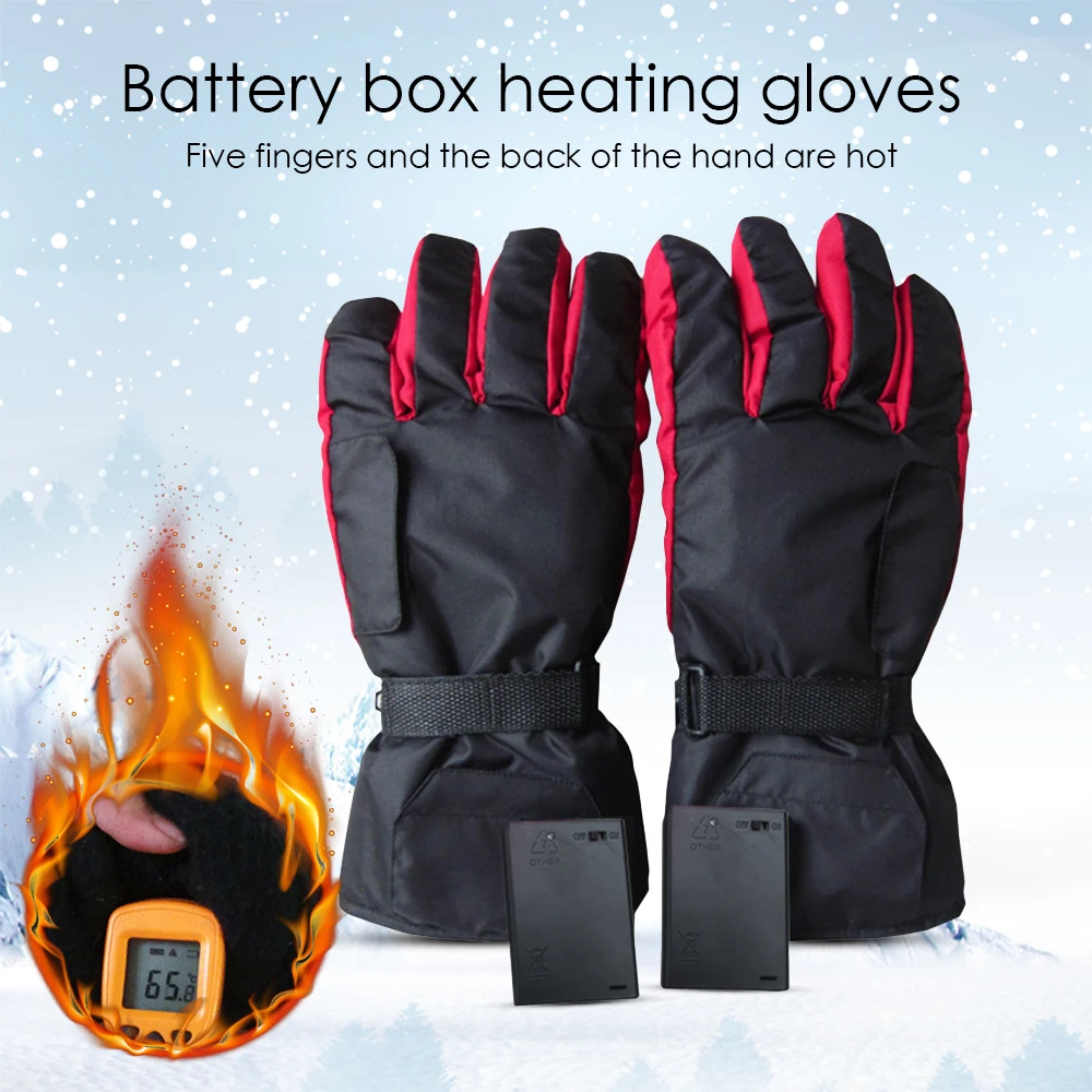 1 пара перезаряжаемых перчаток с подогревом перчатки сенсорным экраном