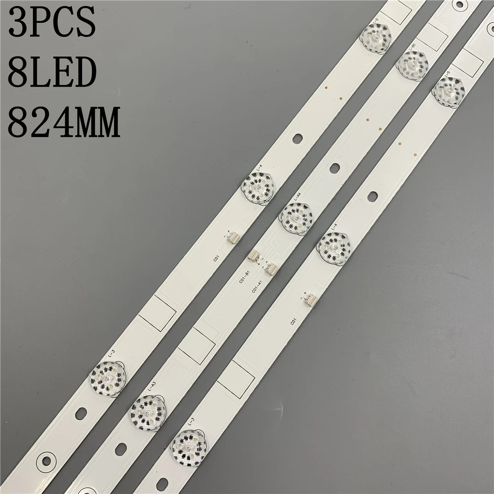 1set=3pcs LED backlight strip lamp for akai 43 inch TV JS-D-JP4310-A81EC JS-D-JP4310-B81EC E43DU1000 MCPCB