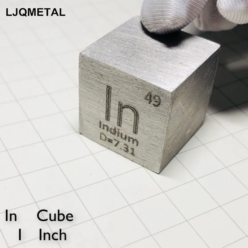 

1 дюйм, индийский кубический твердый металл плотности, степень чистоты 99.995%, образец элемента стандарта