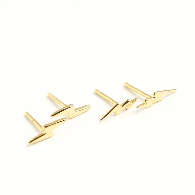 

2021 Personality Creativity Lightning Mini Stud Earring Silver Plated Body Penetration Earring for Men Women Daily Wear Jewelry