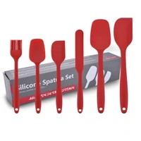 food grade silicone cooking utensils 6 piece cream spatula baking tool oil brush set
