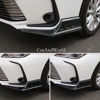 abs carbon fiber front corner trims bumper decorative frame cover for toyota corolla 2019 2021 car exterior moulding accessories