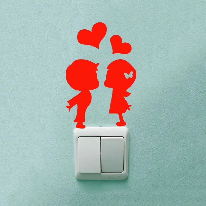 Виниловые наклейки для влюбленных Kiss Car декорации из мультфильмов автомобильные