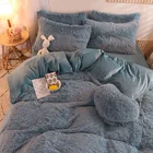 Зимний комплект постельного белья, роскошный пододеяльник, теплое постельное белье и наволочки, однотонный пододеяльник, домашнее постельное белье, качественное постельное белье