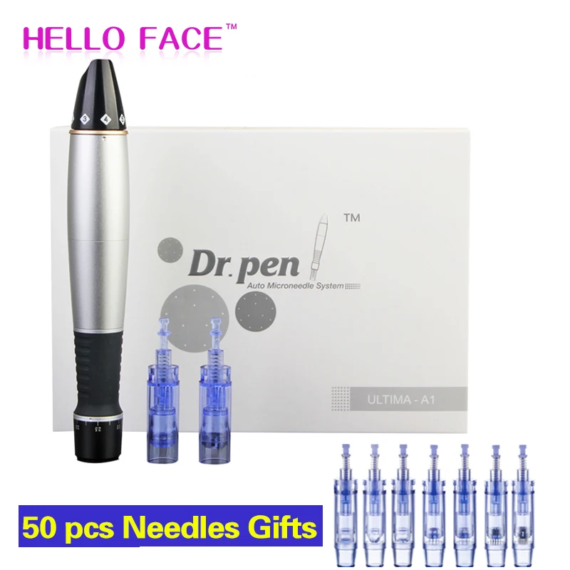 Dr.Pen Ultima A1 электрическая Дерма ручка с 50 шт. микроиглы мезотерапия авто микро иглы