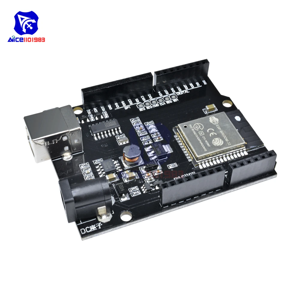Плата расширения беспроводного интерфейса diymore WeMos D1 ESP32 WiFi Bluetooth CH340 USB Тип B для