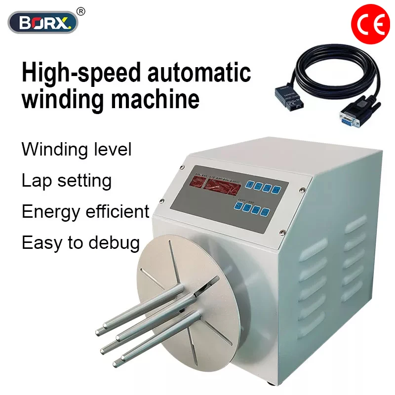 

BORX 150W Semi-automatic Winding Machine, Wire Diameter 5mm Below 10M USB Telephone Line AC/DC Power Cord Winding Machine