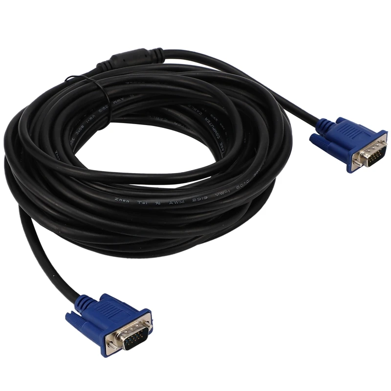 10 м VGA кабель штекер 3 + 5 HD полностью проводной 15pin для ЖК ЭЛТ проектора ПК ноутбука