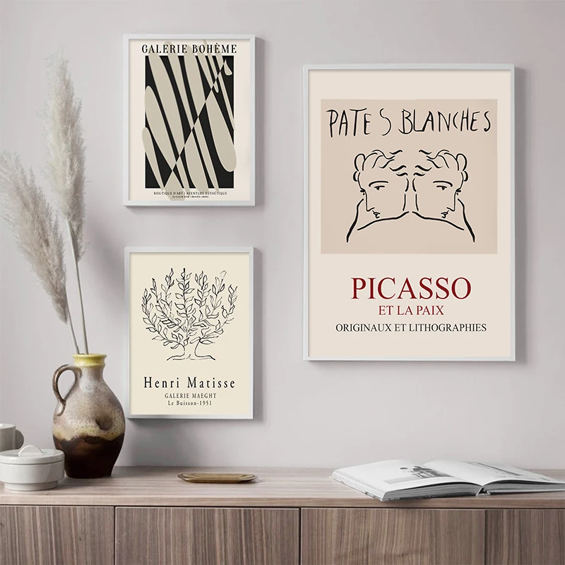 

Wall Art Canvas Painting Picasso Matisse Abstract Line Drowing Print Nordic Posters Pictures For Modern Living Room Home Decor