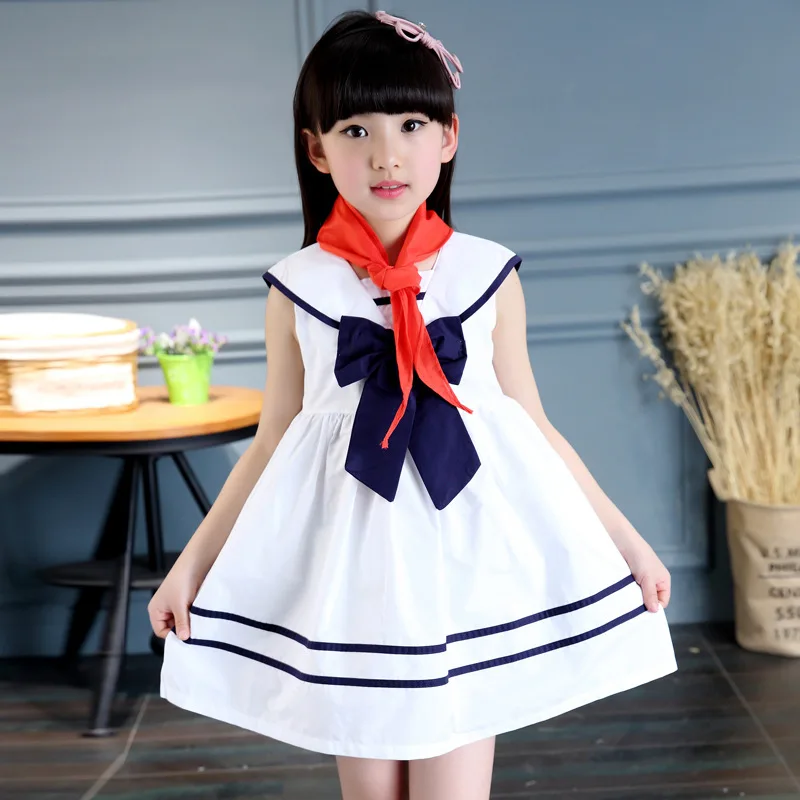 Платье для девочек-подростков новинка 2019 летние детские платья в стиле преппи
