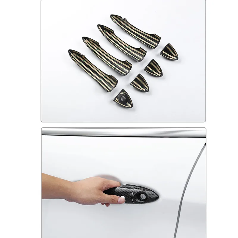 Накладка на дверную ручку автомобиля из углеродного волокна с левым приводом