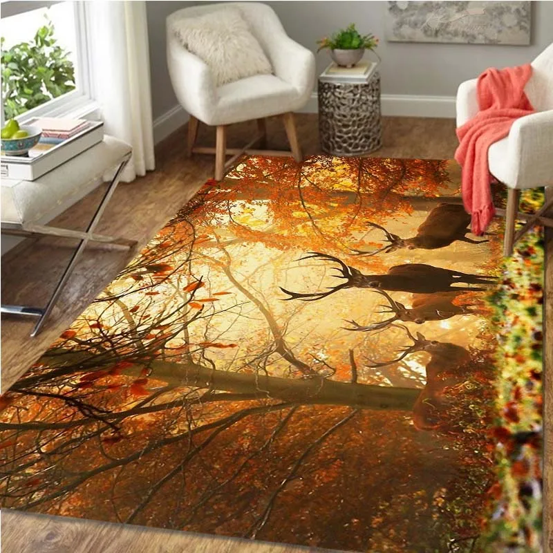 Ковер с оленем для гостиной ковер рисунком животных | Дом и сад