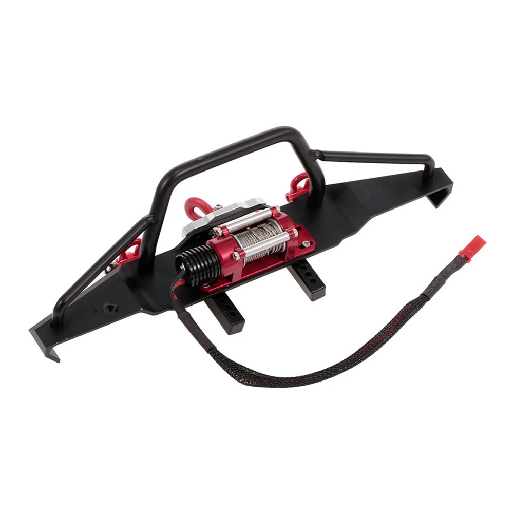 

Car Parts Metal Bumper with 2 LED Light Remote Control RC Crawler Winch Reciever Educational Learning Study Toy Gifts