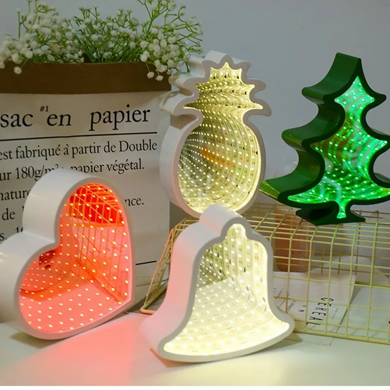 Светодиодный ночник 3D Звездный колокол настольная лампа зеркальный светильник