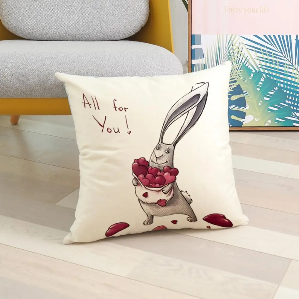 Весенние пасхальные наволочки для подушек декоративные дивана с рисунком