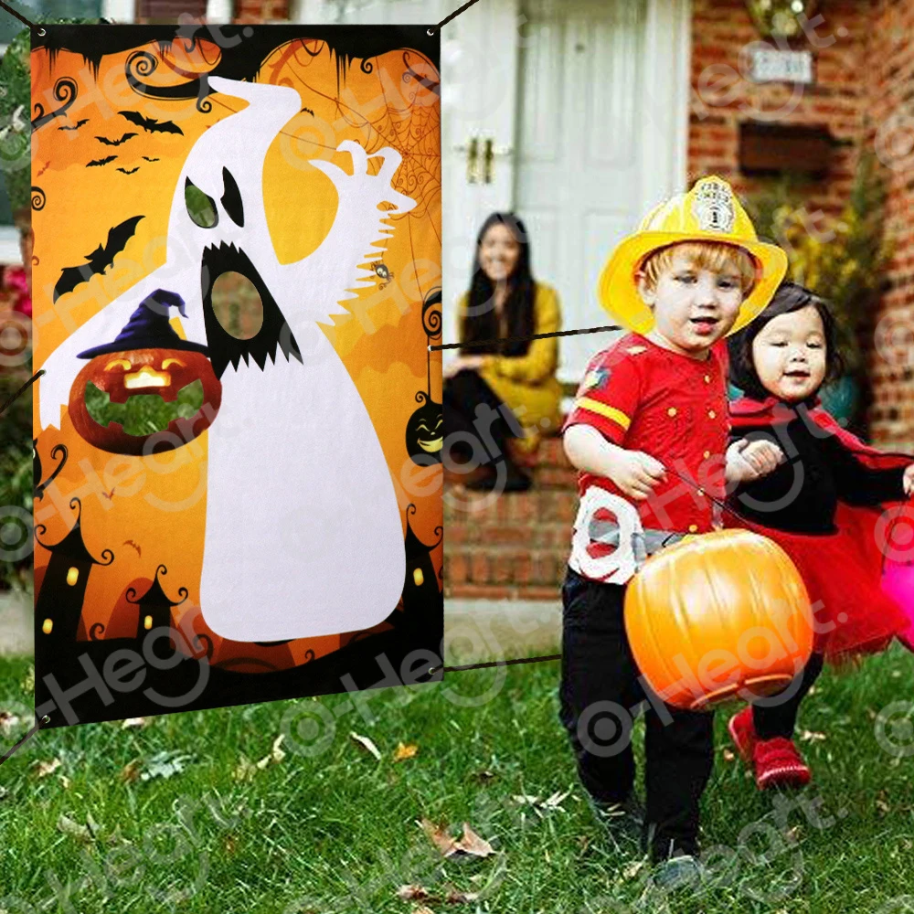 Тыква Хэллоуин Ghost Bean Bag Toss Games Fun Carnival Party Game для взрослых детей набор занятий в