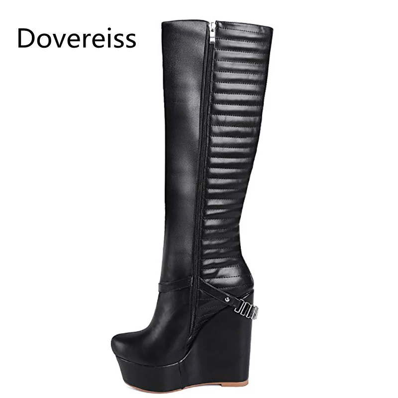 

Женские сапоги до колена с острым носком, на молнии, с металлической цепочкой