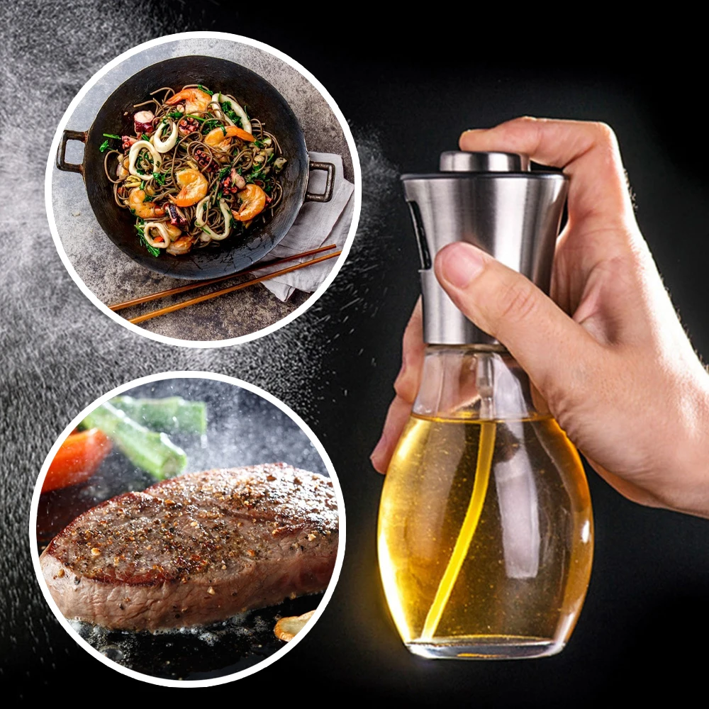 

Kitchen Baking Oil Cook Oil Spray Empty Bottle Vinegar Bottle Oil Dispenser Cooking Tool Salad BBQ Cooking Glass Oil Sprayer