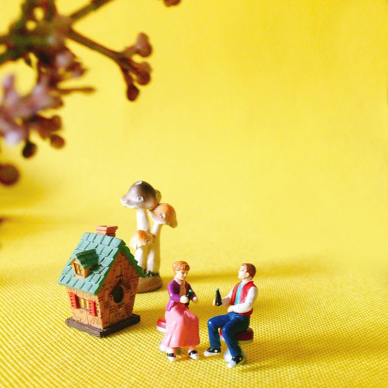 Милая пара/миниатюры поилки/Прекрасная фигурка/Сказочный Садовый Гном/Декор