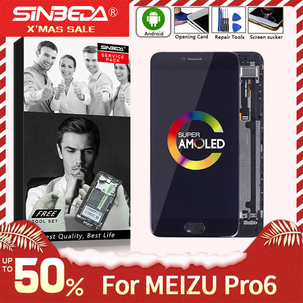 5," AMOLED для MEIZU Pro6 ЖК-дисплей с рамкой сенсорный экран дигитайзер для MEIZU Pro 6 дисплей для Meizu Pro6 M570M M570H ЖК