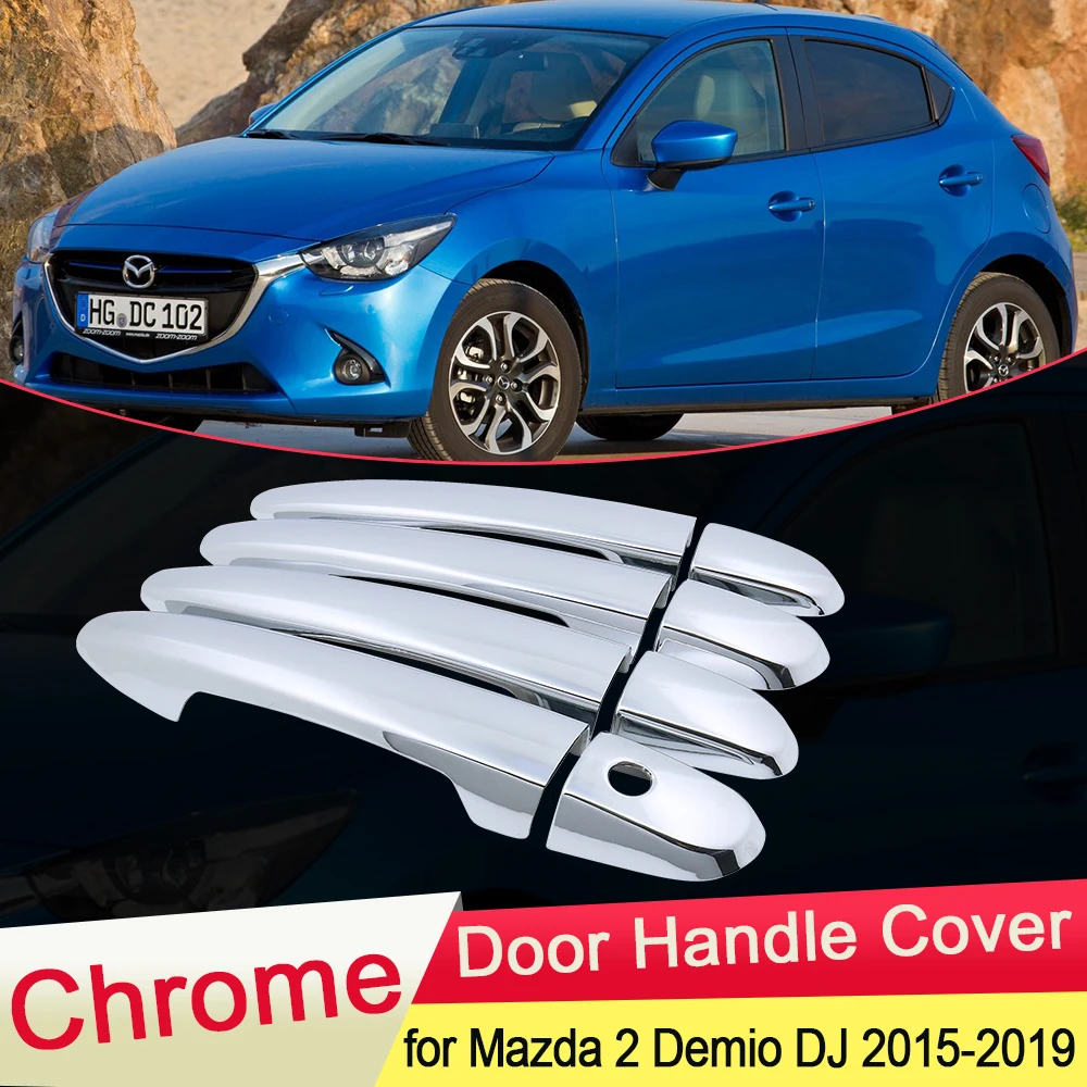 Для Mazda 2 Demio 2015 2016 2017 2018 2019 DJ Luxuriou хромированная крышка для дверной ручки накладка