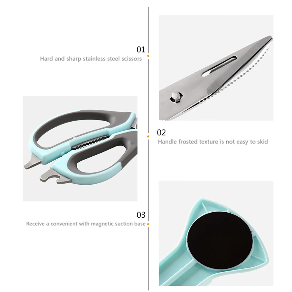 Multifunctional Stainless Steel Kitchen Chicken Bone Scissors Peel Poultry Shear sharp cut scissors cutting poultry bone peeling | Дом и сад