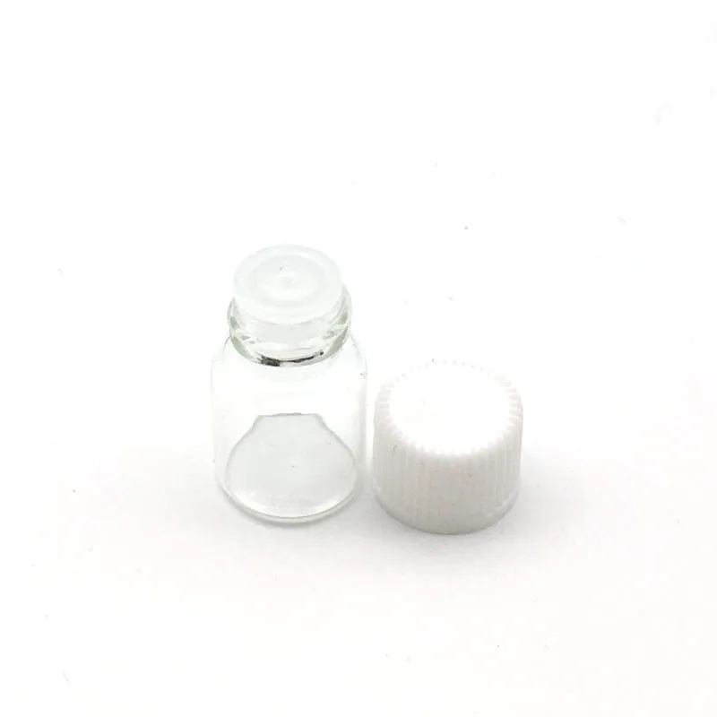 50 шт. 2 мл мини прозрачный стеклянный флакон для парфюма с редуктором отверстием и