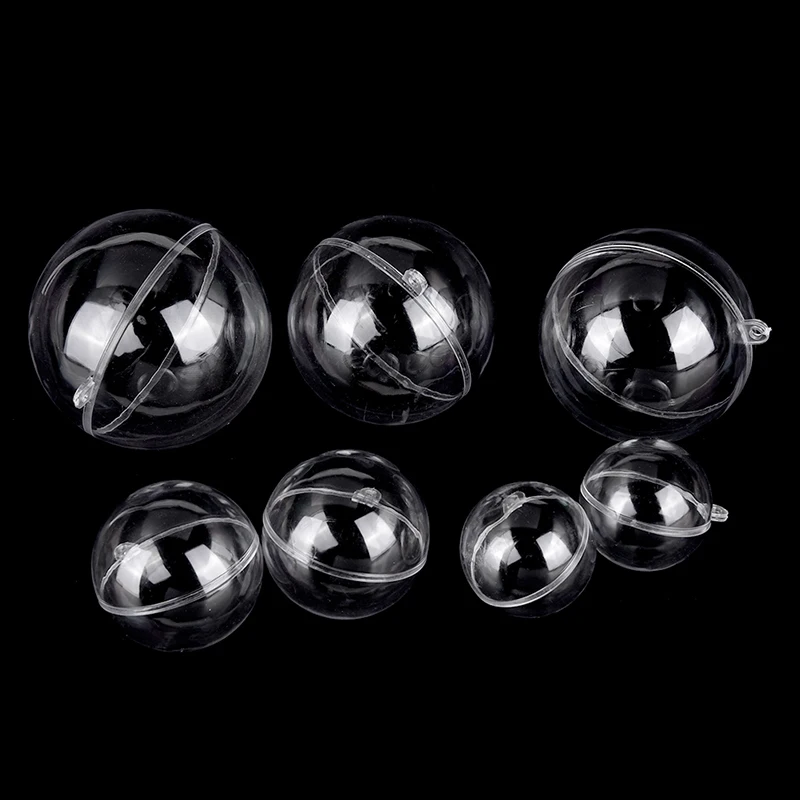 

5pcs 4-8cm Transparent Hanging Ball New For Xmas Tree Bauble Clear Plastic Home Party Christmas Decorations Gift Craft