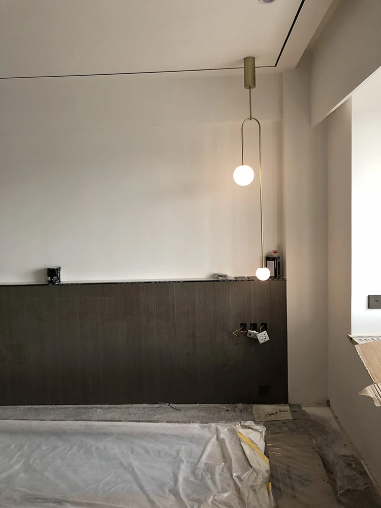 Подвесная лампа из матового стекла скандинавский потолочный светильник G9