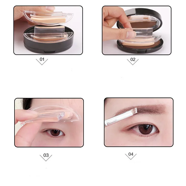 

9 Colors Natural Eyebrow Stamp Waterproof Eyebrow Powder Seal Quick Makeup Eye Brow Cosmetic Beauty Makeup Tool Tattoo Brow