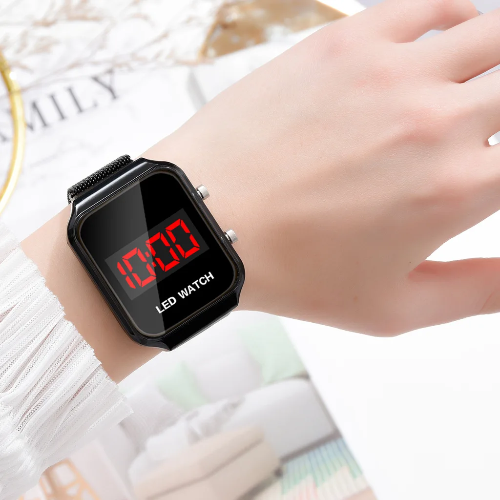 

Fashion Personality LED Electronic Sports Men Watch Digital Display Stainless Steel Watch For Men reloj hombre relogio masculino