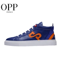 opp mens shoes summer breathable lace up boots leather mixed color shoes street style casual mens skate shoes