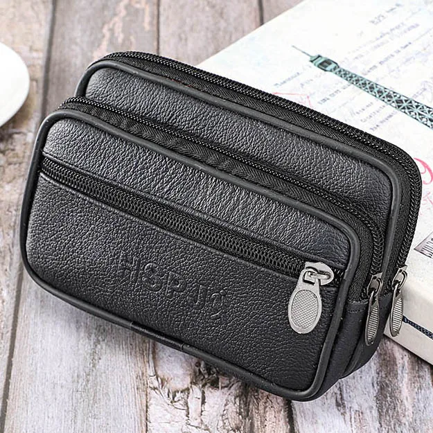 Кошельки Fannypack мужские на молнии кошелек для мелочи поясной мужской бумажник