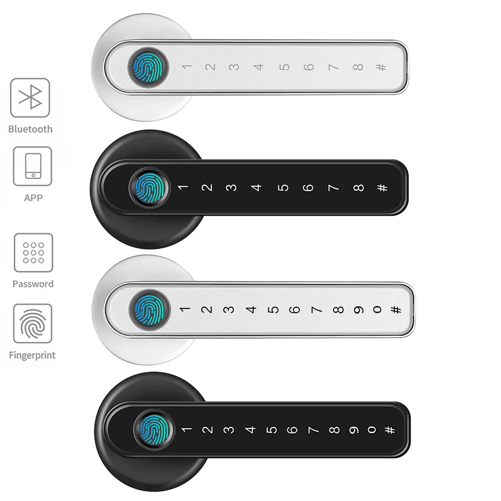 Умный электрический дверной замок со сканером отпечатков пальцев
