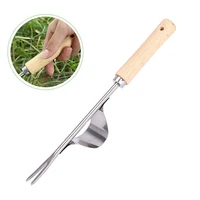 manual weeding tool garden hand weeder with wood handle hand weeding tool manual farmland digging lawn