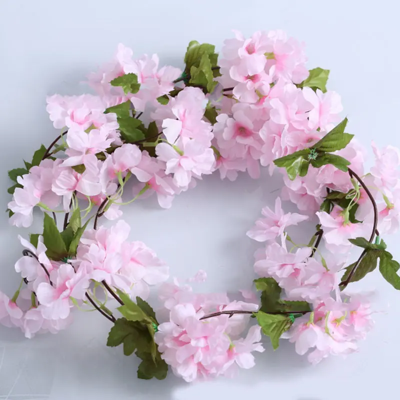 230 см Шелковая Сакура вишневого цвета свадебное украшение арки домашний декор