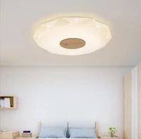 nordic solid wood childrens room bedroom ceiling lamp modern simple circular ceiling lamp log led household lamp