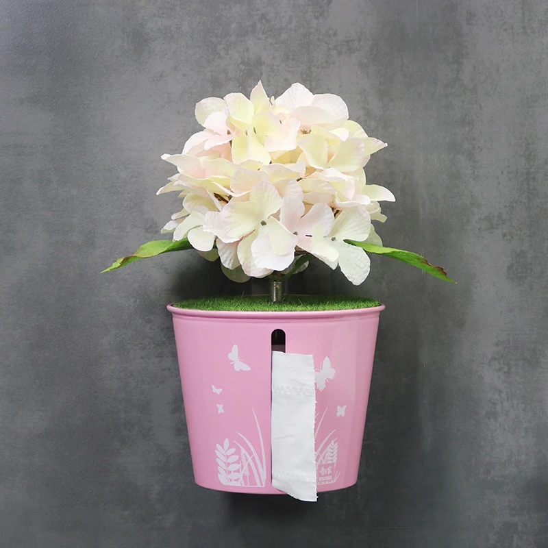 Туалетный настенный ящик для салфеток милый металлический креативный круглый