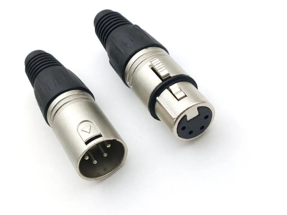25 шт. 4 контактный разъем XLR для аудиокабеля|Соединители| |