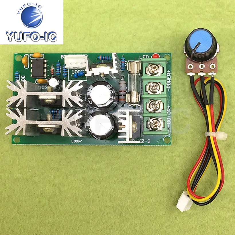 Бесплатная доставка 1 шт. контроллер скорости двигателя постоянного тока ШИМ контроллер 20 А регулятор тока 12 В 24 в 36 в 48 в x-0.08 высокой мощности