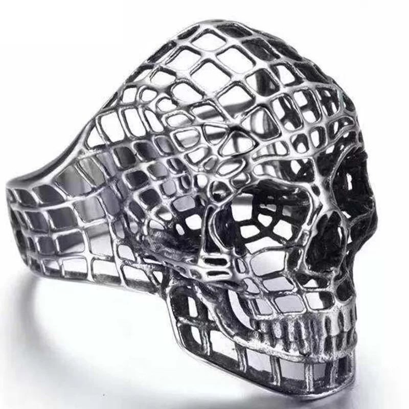 Мужское кольцо в стиле ретро NPKDS ажурное из титанового сплава хип-хоп ювелирное