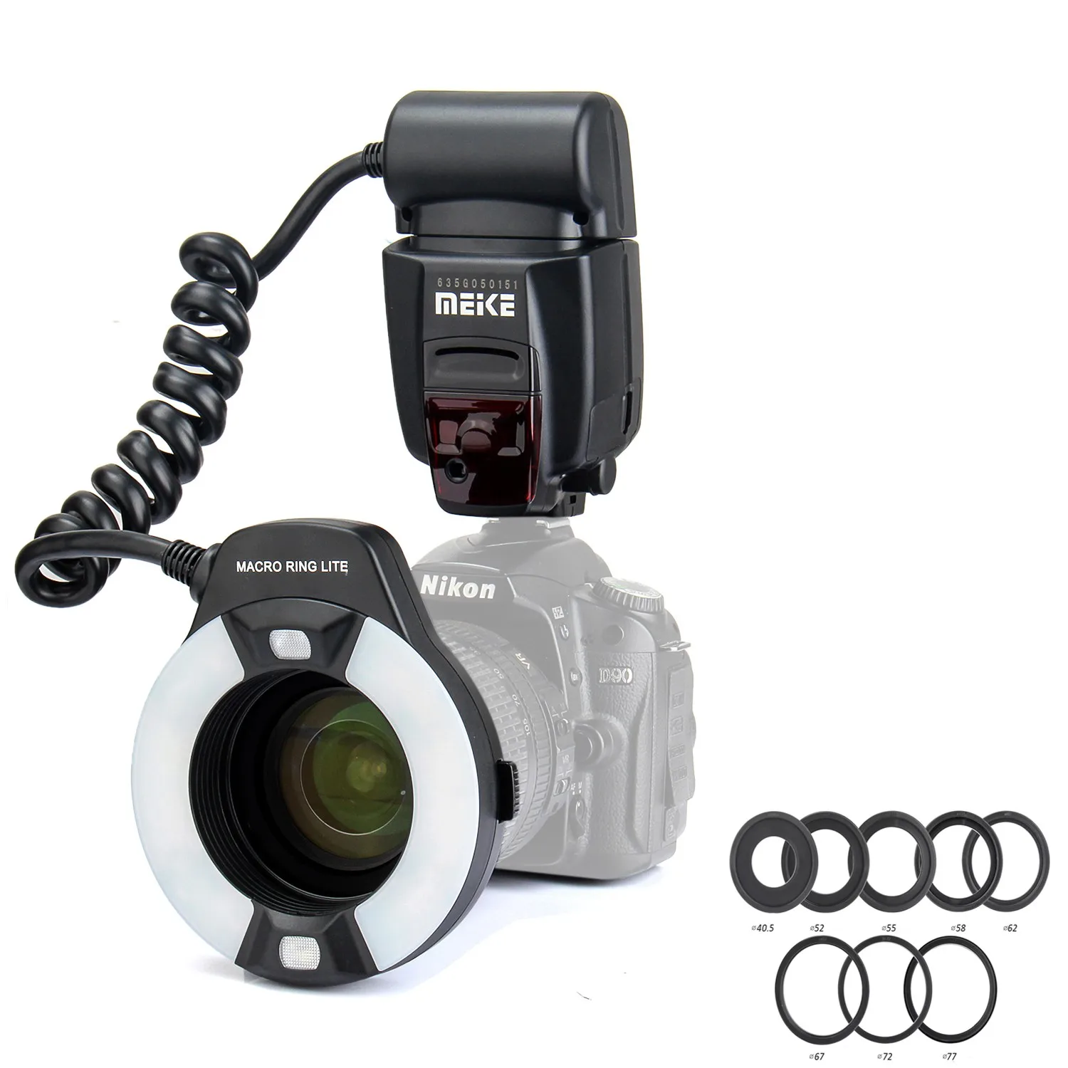 

Meike MK-14EXT TTL Macro Close-Up O Ring Light Flash for Nikon D5100 D5200 D3200 D3100 D800 D90 D750 D600 D700 D5600 DSLR camera