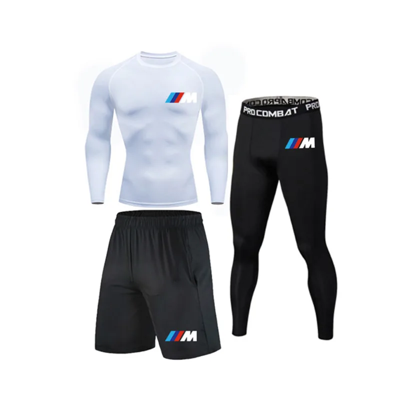 

Men's Sports Suits Quick Dry Running Sets High Quality Clothes Joggers Training Gyms Fitness Tracksuits MMA Rashguard Tracksuits