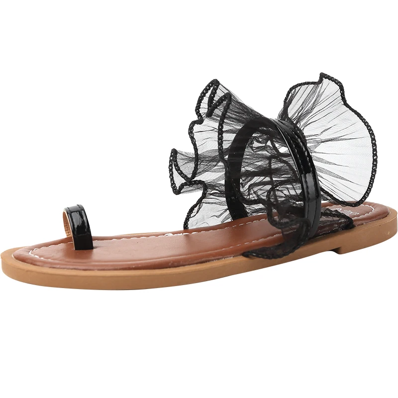 

Summer 2020 Women Slippers Sandal Open Toe Flat Casual Slides Outdoor Beach Female Flip Flops Fairy Style Flat Ladies Slippers